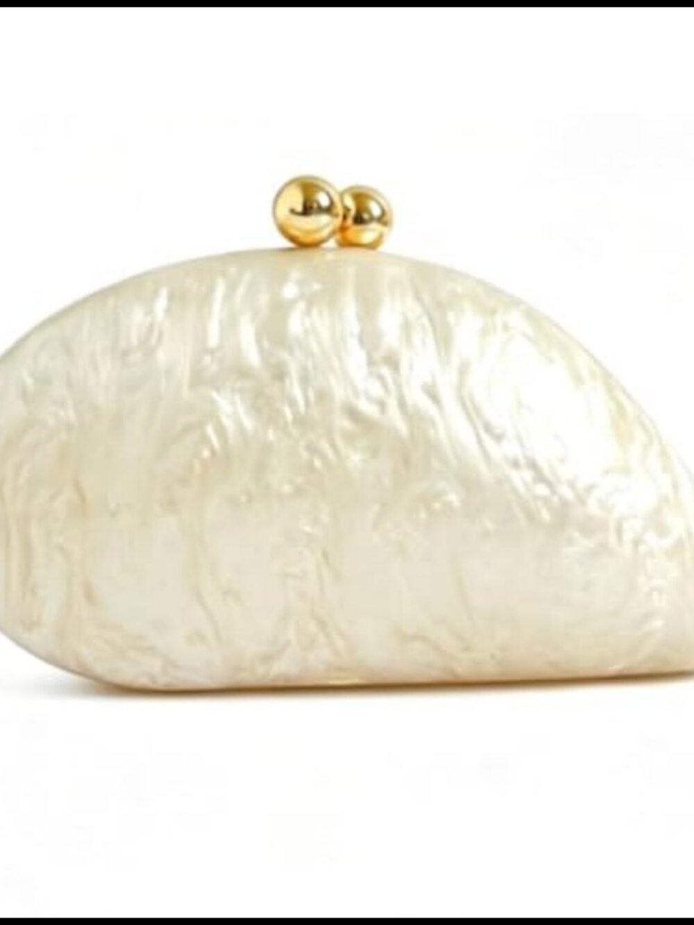 Acrylic Snail Shell Clutch Detachable Chain Evening Bag